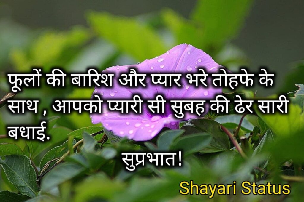 Good morning image with shayari in hindi