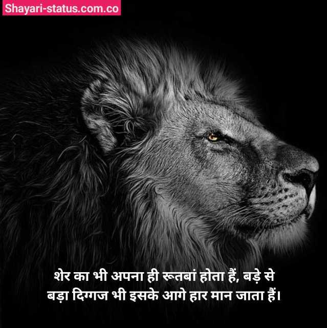 lion status in hindi 