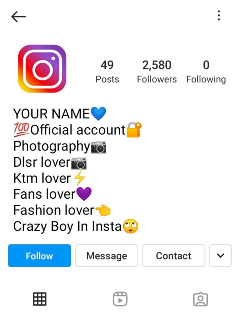 Stylish Instagram Bio For Boys